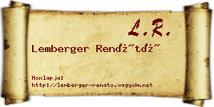 Lemberger Renátó névjegykártya